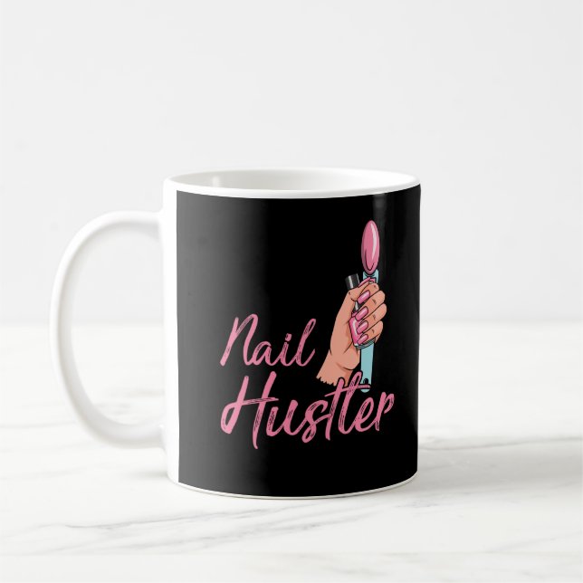 Funny Nail Technician Emlpoyee Manicure Coworker Coffee Mug (Left)
