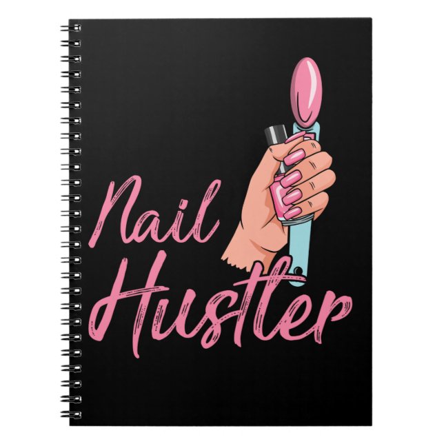 Funny Nail Technician Emlpoyee Manicure Coworker Notebook (Front)