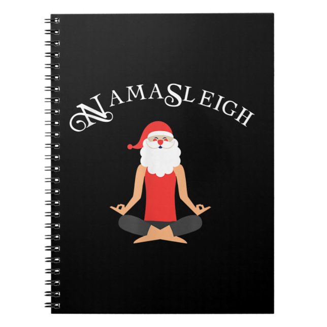 Funny Namasleigh Christmas Shirt  Yoga Xmas Gift T Notebook (Front)