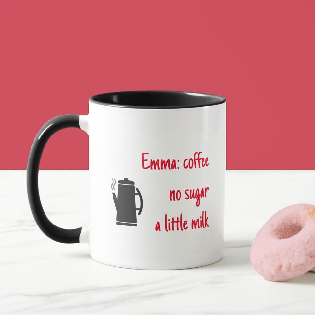 Funny name and instructions for coffee mug (Creator Uploaded)