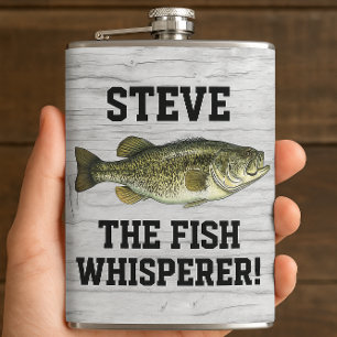 Funny Name Fishing Legend Largemouth Bass Sports Flask