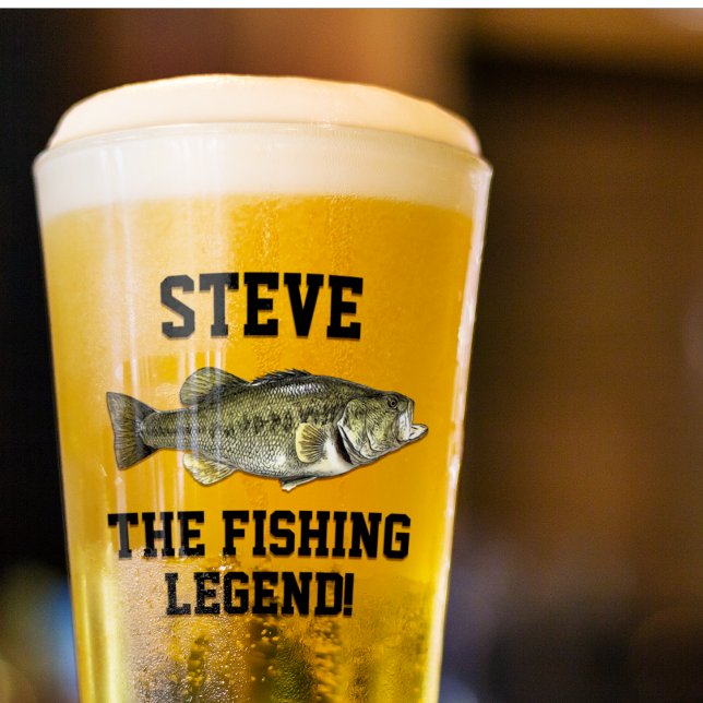 Funny Name Fishing Legend Largemouth Bass Sports Glass (Creator Uploaded)