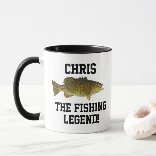 Funny Name Fishing Legend Smallmouth Bass Sports Mug