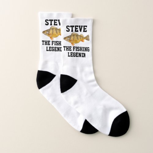 Funny Name Ice Fishing Legend Perch Sports Socks