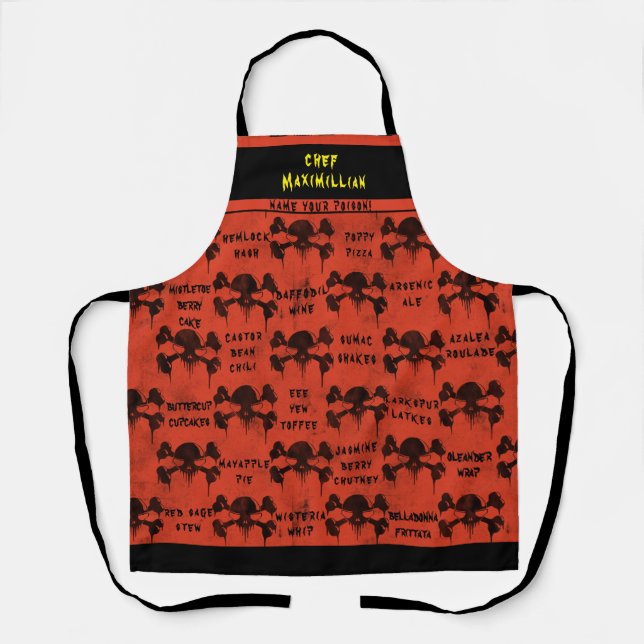 Funny Name Your Poison Personalized Apron (Front)