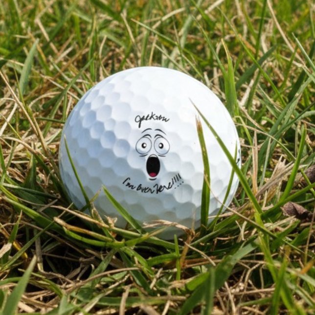 Funny Named Lost "I'm over here" shouting graphic  Golf Balls (Creator Uploaded)