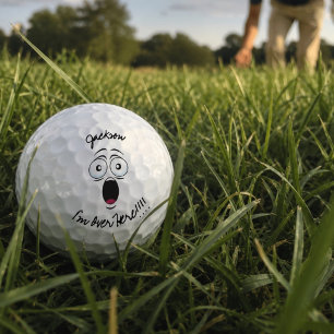 Funny Named Lost "I'm over here" shouting graphic Golf Balls