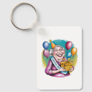 Funny Nana Birthday Gag Gift Keychain