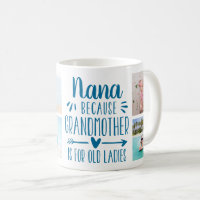 Funny Nana Grandchildren Names & Photo Collage Coffee Mug