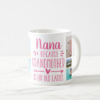 Funny Nana Grandchildren Names & Photo Collage Coffee Mug