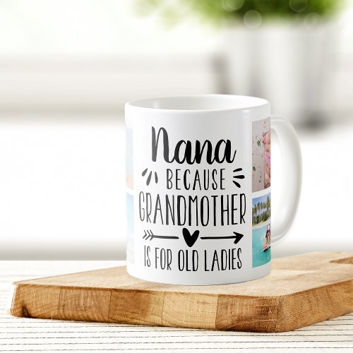 Funny Nana Grandchildren Names  Photo Collage Coffee Mug