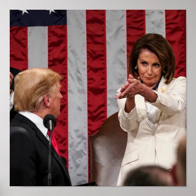 Funny Nancy Pelosi Trump Democrat Political Parody Poster (Front)
