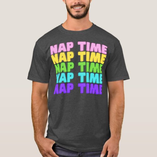 Funny Nap Joke Nap Time on Repeat T_Shirt