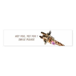 Funny Napkin Bands Playful Giraffe Smile Your Text