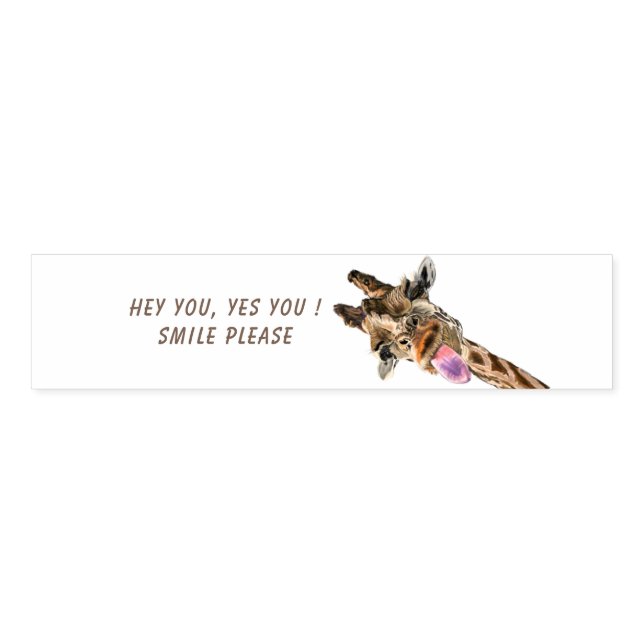 Funny Napkin Bands Playful Giraffe Smile Your Text (Unfolded)