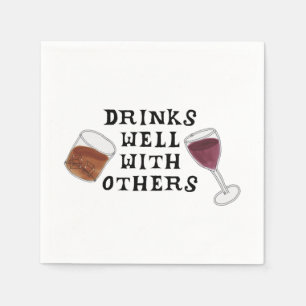 Funny Napkins Wine and Liquor Alcohol Humor