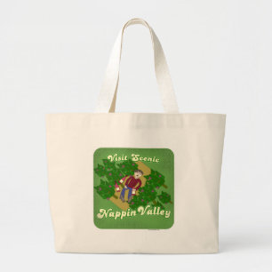 Funny Nappin Valley Cheeky Travel Slogan Large Tote Bag