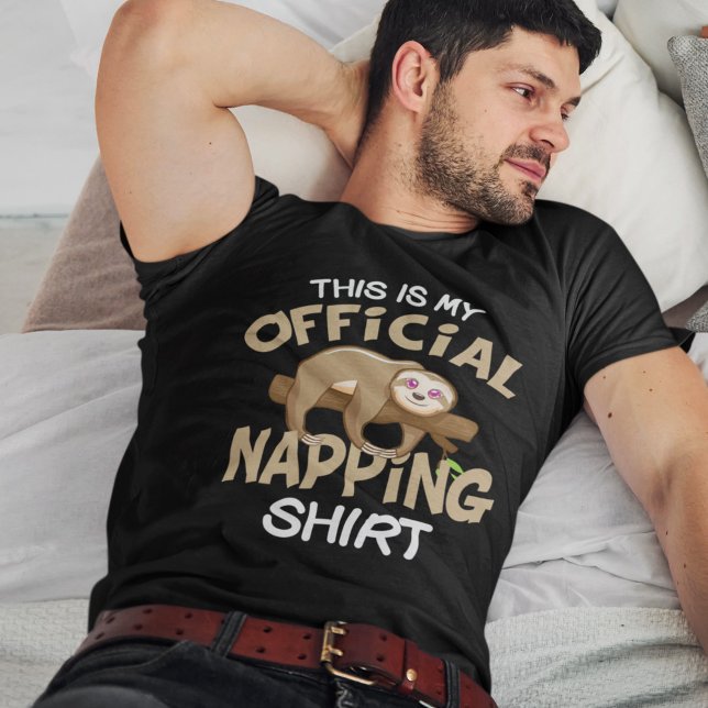 Funny Napping Sloth Official Sleeping Pajama T-Shirt (Creator Uploaded)