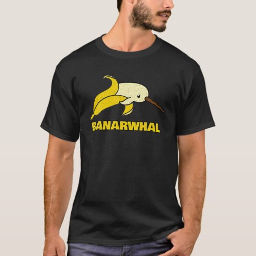 Funny Narwhal Banana Unicorn Of The Sea Enchanted T_Shirt