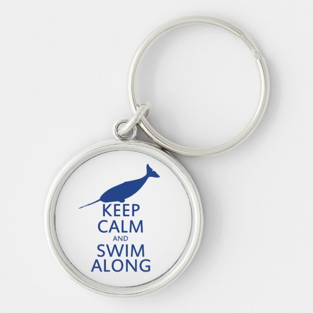 Funny Narwhal Humor Keychain (Front)