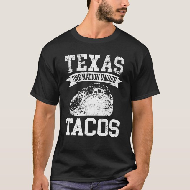 Funny Nation Under Tacos - Texas Taco T-Shirt (Front)