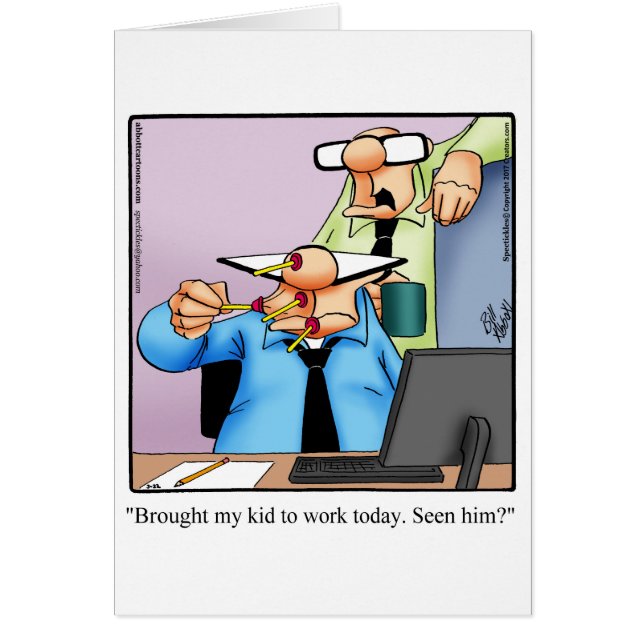 Funny National Boss’s Day Card "Spectickles" (Front)