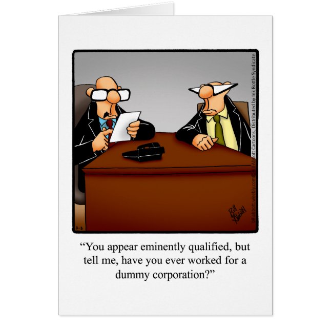 Funny National Boss’s  Day Card "Spectickles" (Front)