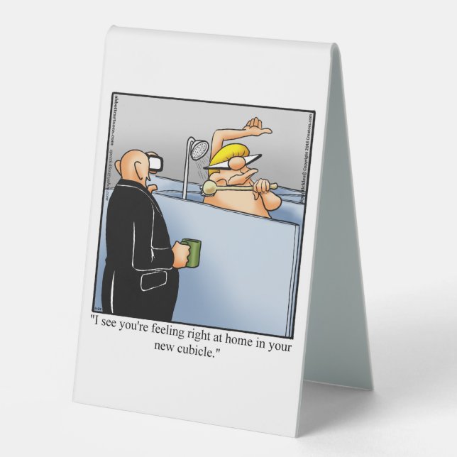 Funny National Bosses Day Table Top Sign (Front)