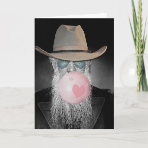 Funny National Bubble Gum Day Guy Chewing Gum Card