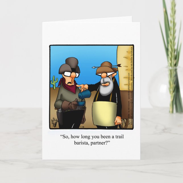 Funny National Cowboy Day Greeting Card (Front)