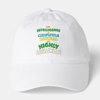 Funny Natural Intelligence Vintage Typography Hat