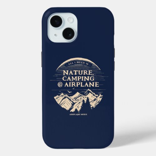 Funny Nature and Airplane iPhone 15 Case