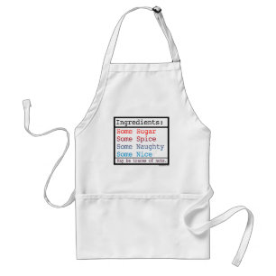 Funny Naughty and Nice Apron