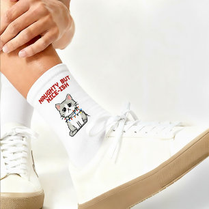 Funny Naughty but Nice-ish Christmas Socks