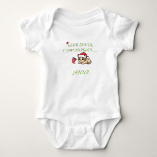 Funny Naughty Cat Christmas Baby Bodysuit