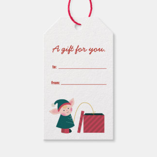 Funny Naughty Christmas Elf Gift Tags