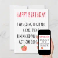 Funny, rude, sarcastic, BIRTHDAY card. 30th birthday, older than