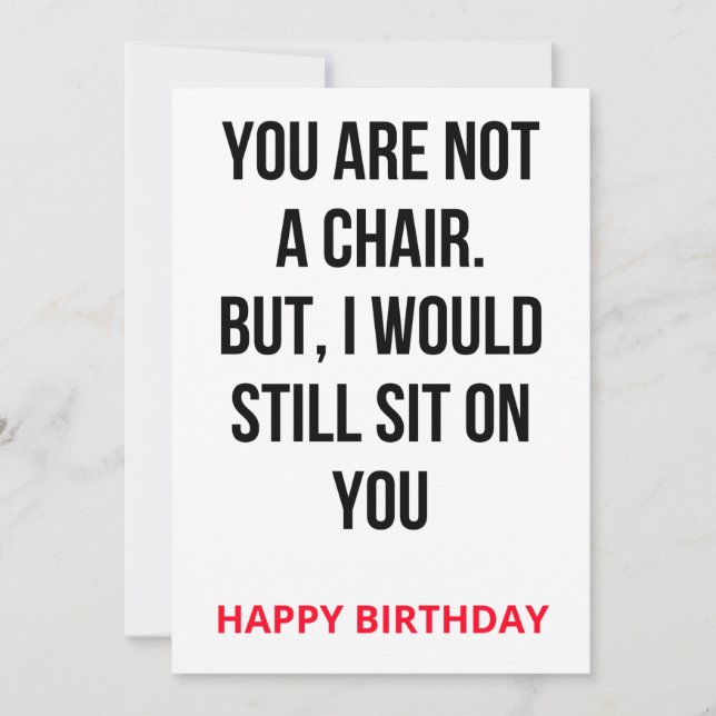 Funny Naughty Dirty Happy Birthday Card  (Front)