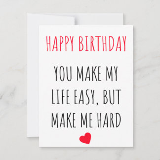 Funny Naughty Dirty Happy Birthday Card for Her