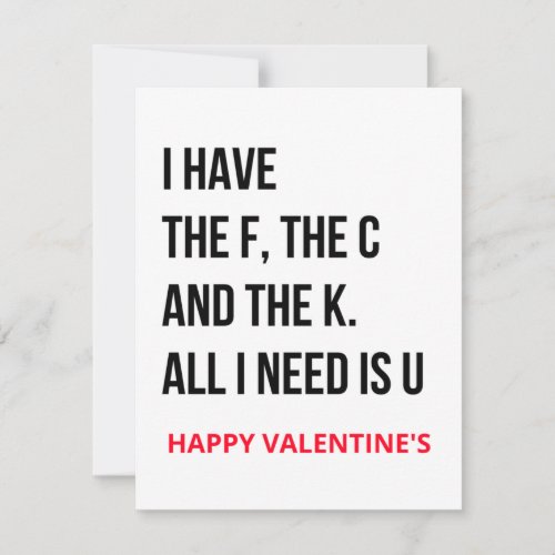 Funny Naughty Dirty Valentines day card 
