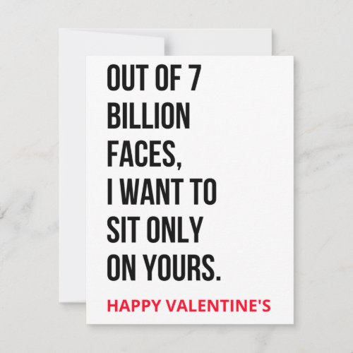 Funny Naughty Dirty Valentines Day Gift  Card