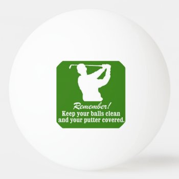 Funny Naughty Golf Beer Pong Balls Clean by MoeWampum at Zazzle