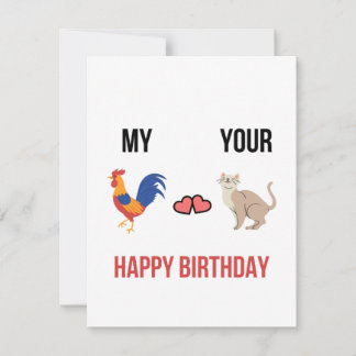 Funny Naughty Happy Birthday Card