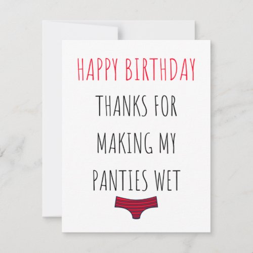 Funny naughty happy birthday card for him