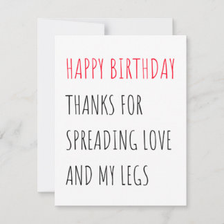Funny Naughty Happy Birthday Card for Him