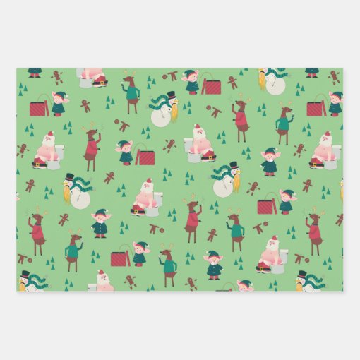 Funny Naughty Holiday Wrapping Paper Flat Sheets | Zazzle
