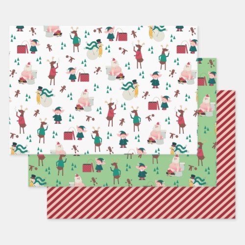 Funny Naughty Holiday Wrapping Paper Flat Sheets