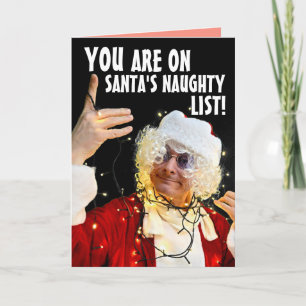 FUNNY NAUGHTY LIST CHRISTMAS GREETING CARDS