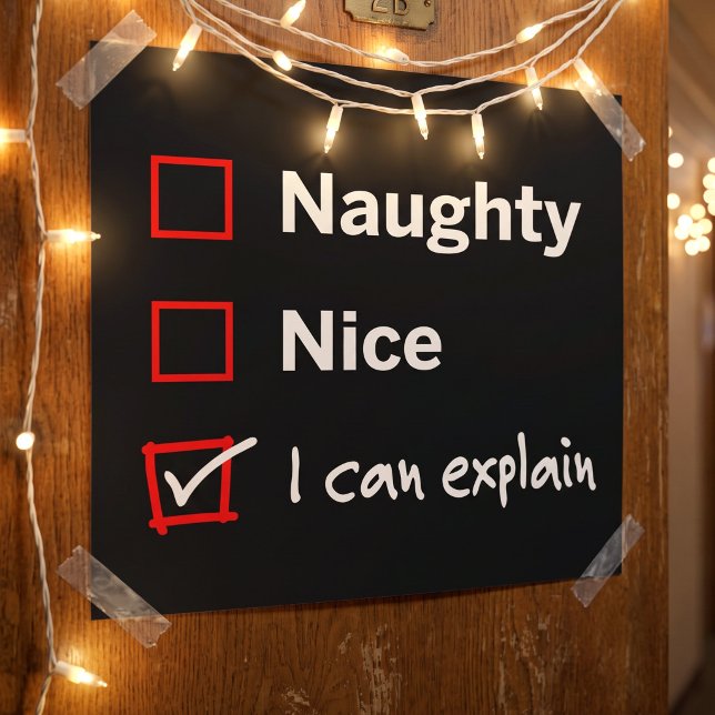 Funny Naughty Nice I Can Explain Quote Poster (Creator Uploaded)