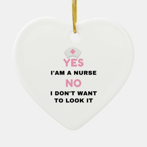 Funny Naughty Nurse Gift Hilarious nursing  Ceramic Ornament